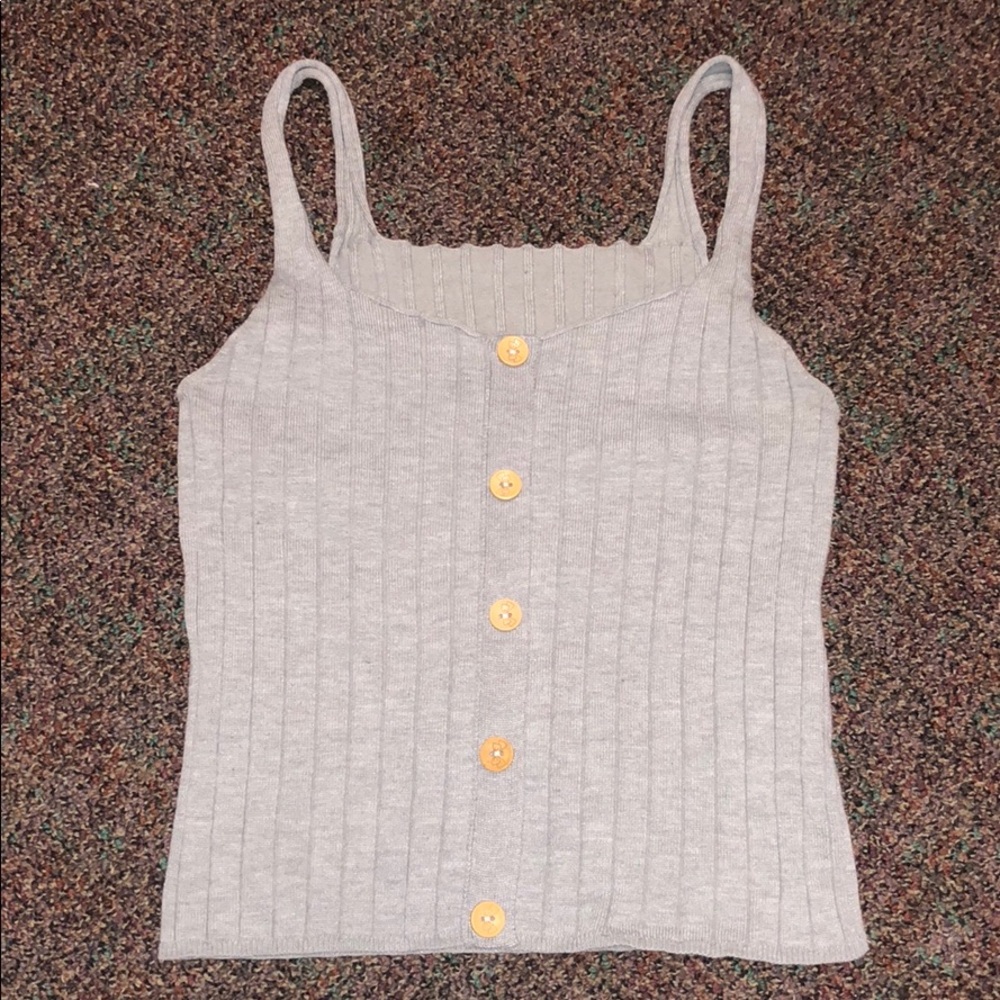 Gray Crop Top
